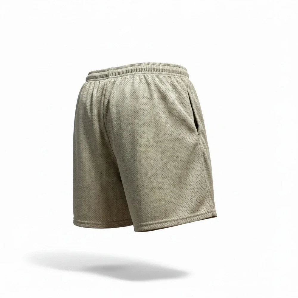 Eric Emanuel Basic Mesh Shorts Khaki Tan Blue EE Logo Mens XXXL 3XL Basketball